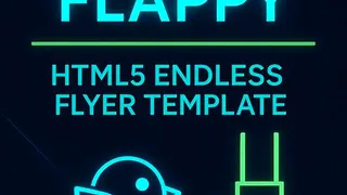 Neon Flappy Square browser game