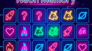 Neon Memory Cards browser game